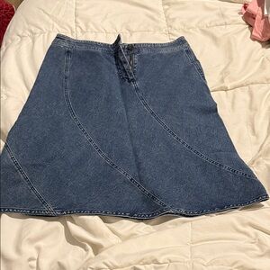 Axcess Asymmetrical Denim Skirt - Blue